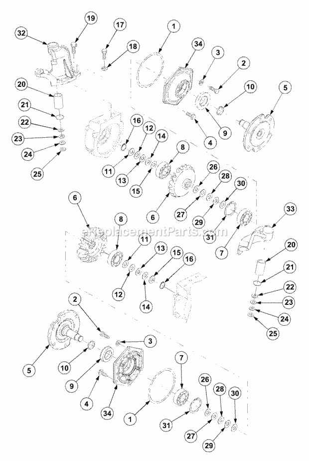 Front Axle (Part 4) Diagram and Parts List for 7532 54AF44G-710, 54AH44G-710, 54AN44G-710 Cub Cadet Lawn Tractor